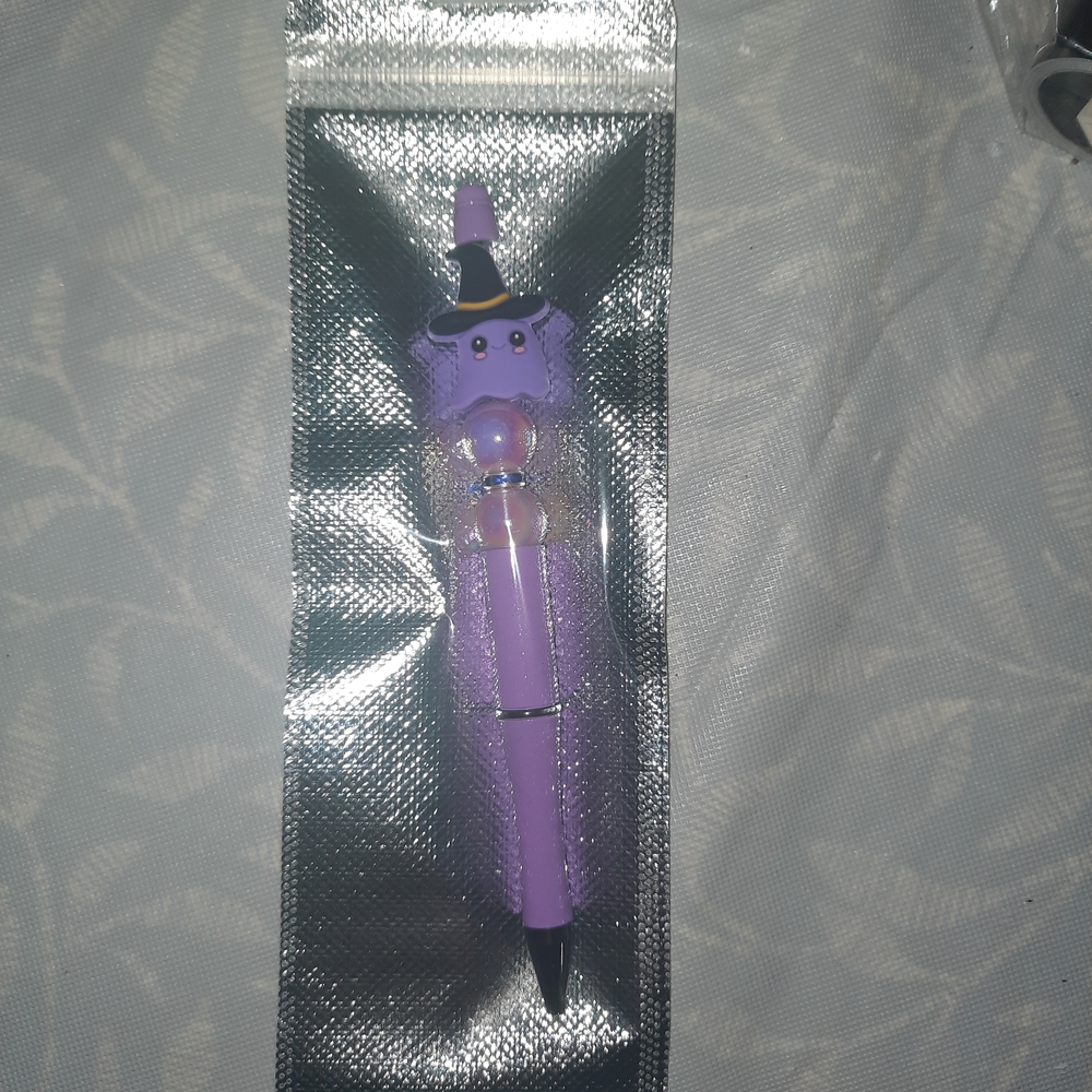 Purple Witch-Themed Pen